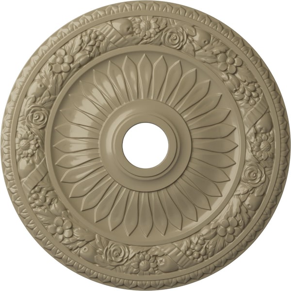 Ekena Millwork Bellona Ceiling Medallion (Fits Canopies up to 3 5/8"), 23 5/8"OD x 3 5/8"ID x 1 1/8"P, Gobi Desert CM23BEGDF - main